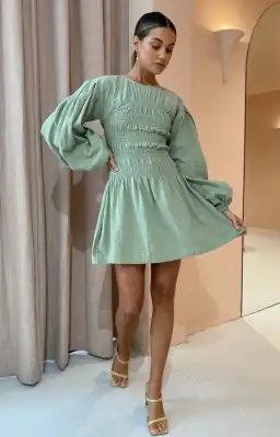 Sovere Heather Mini Dress  Avocado Size 12