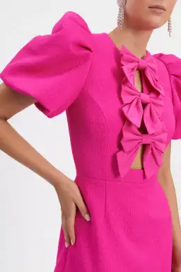 Rebecca Vallance Cecily Mini Dress Hot Pink Size 6 for rent on The Volte - image 3