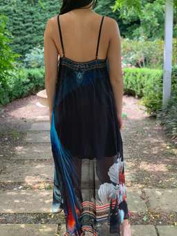 Camilla Night Flight Mini Dress with Overlay Print Size S for rent on The Volte - image 2