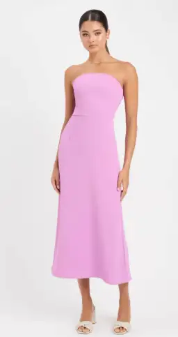 Kookai Alpha Strapless Midi Dress in Violet Size 36 / Au 8 for rent on The Volte - image 1