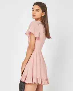 Auguste The Label Pia Mini Dress Pink Size 6 for rent on The Volte - image 3