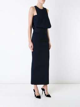ScanlandTheodore Draped Crepe knit dress. -  Navy for rent on The Volte - image 1