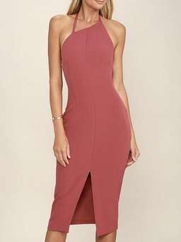 Keepsake Walk the Wire Marsala Midi Dress size 8 (small) for rent on The Volte - image 2