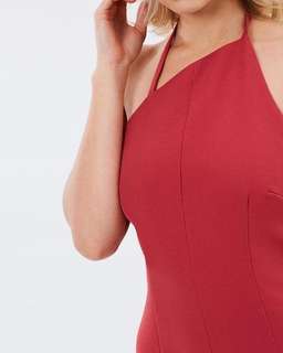 Keepsake Walk the Wire Marsala Midi Dress size 8 (small) for rent on The Volte - image 5