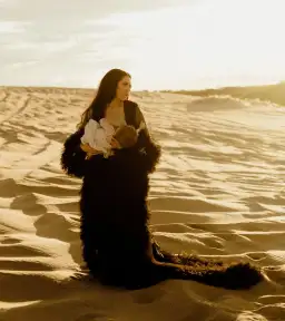 Gigi Tulle Robe in Black One Size for rent on The Volte - image 5