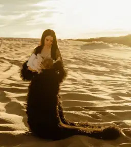 Gigi Tulle Robe in Black One Size for rent on The Volte - image 3