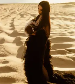 Gigi Tulle Robe in Black One Size for rent on The Volte - image 2