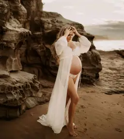 Robed.Co Sheer White Robe One Size for rent on The Volte - image 1