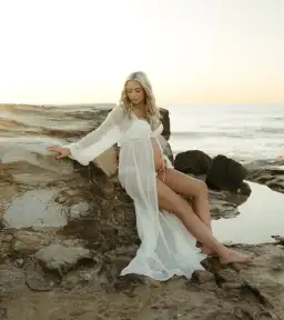 Robed.Co Sheer White Robe One Size for rent on The Volte - image 10