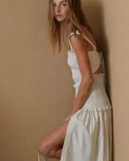 Bec & Bridge Minou Midi Dress in Pumice Size 10 for rent on The Volte - image 1