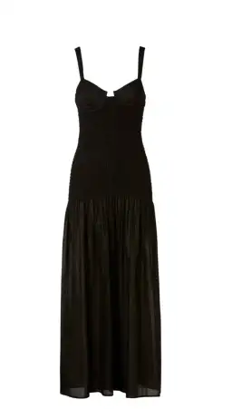 Scanlan Theodore Cotton Bralette Midi Dress Black Size 8 / S for rent on The Volte - image 7