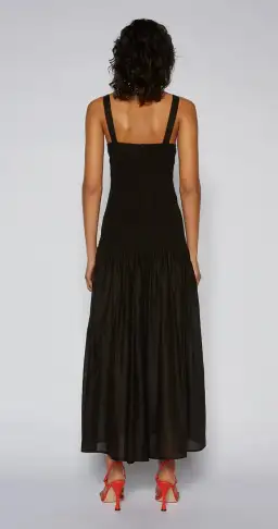 Scanlan Theodore Cotton Bralette Midi Dress Black Size 8 / S for rent on The Volte - image 4