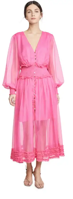 Keepsake Moonlight Midi Dress in Pink in Size 8