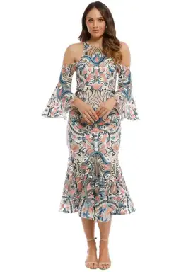 Thurley Carnival Midi Dress Print Size 10