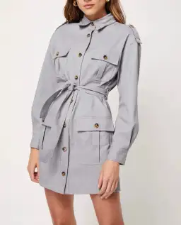 Mossman The Empower Me Dress Grey Size AU 6 for rent on The Volte - image 2