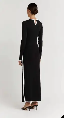 Dissh Binding Sleeved Knit Dress Black Size AU 10 for rent on The Volte - image 2