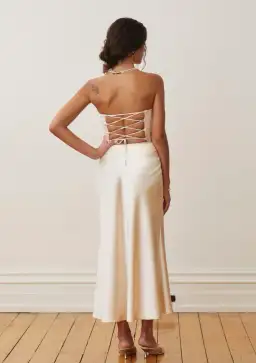 Arcina Ori Blair Bustier And Skirt Set Cream Size AU 10 for rent on The Volte - image 7