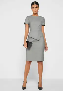 Ted Baker Janza Dress in Viscose Blend in Grey Size 2/AU 10