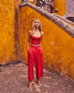 Kookai Bomba Top and Milly Pant Set in Red in Size 36/AU 8 for rent on The Volte - image 1