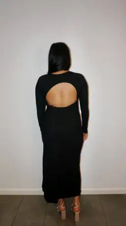 Lover Bobbie Open Back Dress Black Size 6 for rent on The Volte - image 3