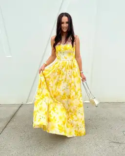 Zimmermann Wonderland Shell Gown Yellow Floral Size 1 / AU 10 for rent on The Volte - image 2