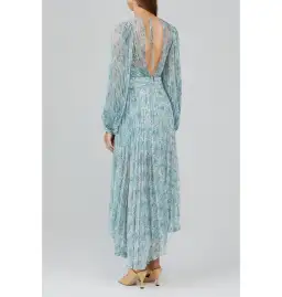 Acler Astone Midi Dress Blue Size AU 12 for rent on The Volte - image 2