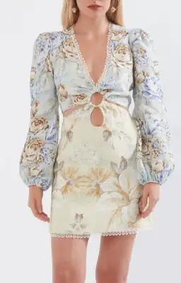 Sonya Moda Cut Out Printed Mini Dress Floral Size 6 / XS for rent on The Volte - image 1