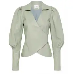 Aje Idyllic Wrap Top and Skirt Set Dusty Sage Green Size 6 for rent on The Volte - image 7