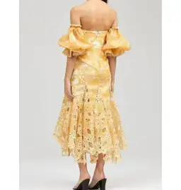 Acler Holland Midi Dress Lemon Size AU 10 for rent on The Volte - image 4