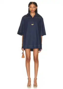 Zimmermann Denim Tunic Dress Ink Size 0 / AU 8