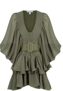 Shona Joy Charlotte draped mini green size 10 for rent on The Volte - image 2