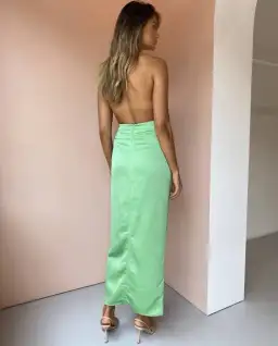 Anna Quan Midi Elyse Dress Green Apple Size AU 8 