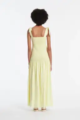 Sir the Label Francesca Shirred Maxi Dress Butter Yellow Size AU 6 for rent on The Volte - image 2