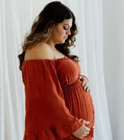 We Are Reclamation Ruffle Me Open Gown in Rust One Size Fits Most  for rent on The Volte - image 13