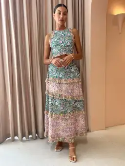 Kate Ford Zouina Cut Out Dress in Multi Size 8 for rent on The Volte - image 1