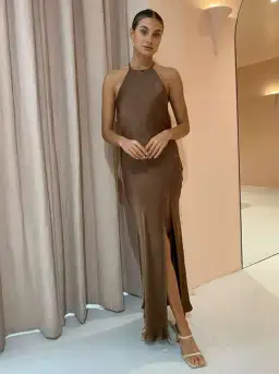 Bec & Bridge Annika Maxi Dress Chocolate Size AU 12 for rent on The Volte - image 1