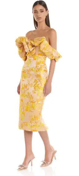 Eliya The Label Brielle Dress Yellow Size AU 10  for rent on The Volte - image 2