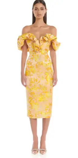 Eliya The Label Brielle Dress Yellow Size AU 10  for rent on The Volte - image 1