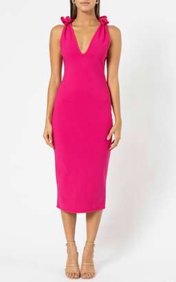 By Johnny v-neck bow shoulder dress size 10 pink  for rent on The Volte - image 1