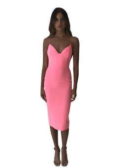 Alex Perry Ivy Stretch Dress Pink Size 8 for rent on The Volte - image 1