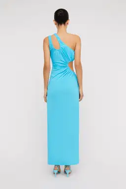 Scanlan Theodore Mercerised Cotton Dress Aqua Blue Size 10 for rent on The Volte - image 3