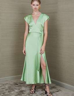 Bec & Bridge Apple Eyes Midi Dress Green Size 8 for rent on The Volte - image 5