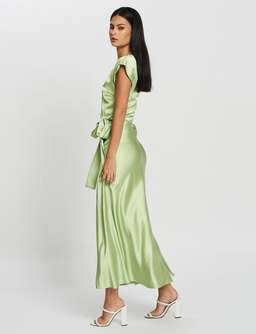 Bec & Bridge Apple Eyes Midi Dress Green Size 8 for rent on The Volte - image 3