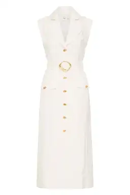  Aje Celine Utility Midi Dress Ivory Size 8 for rent on The Volte - image 3