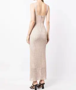 Dion Lee Marled Double Cup Corset Dress Cream Marle Size 8  for rent on The Volte - image 2