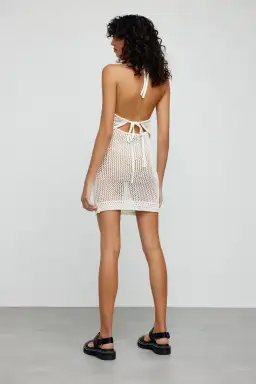 Significant Other Saoirse Mini Dress Ivory Size 10  for rent on The Volte - image 3