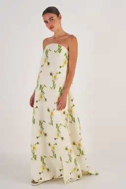 Oroton Field Daisy Gown in Soft Cream Size 10 for rent on The Volte - image 3