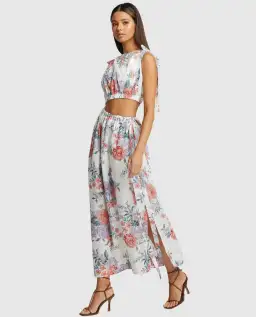 Sofia The Label Moma Gathered Cut Out Maxi Dress Floral Size 12 for rent on The Volte - image 2