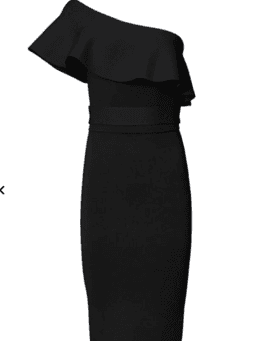 Scanlan Theodore - crepe dress black sz 6 for rent on The Volte - image 2