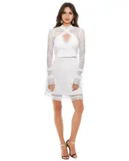 Pasduchas Reign Mini Dress White Size 6 for rent on The Volte - image 1